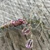 Free-formed Amethyst sterling silver drop earrings
