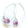 Amethyst ball claw drop earring