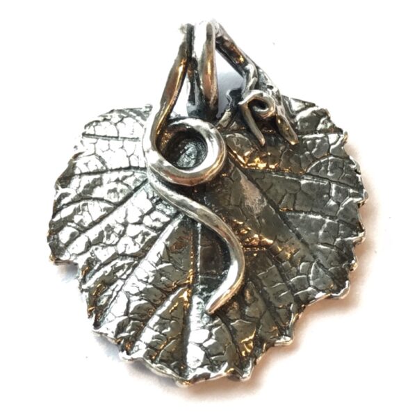 Fine Silver Grape Leaf Pendant - Image 2