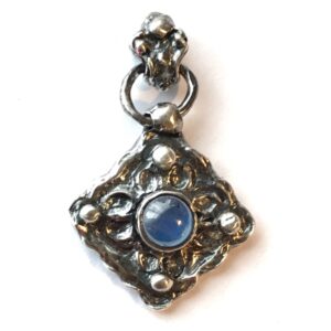 Recycled silver gothic pendant