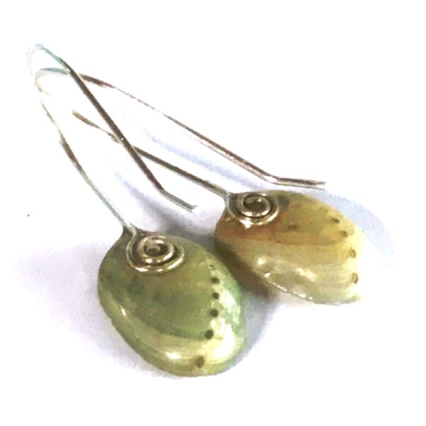 Tiny Paua Shell Earrings  - Image 5